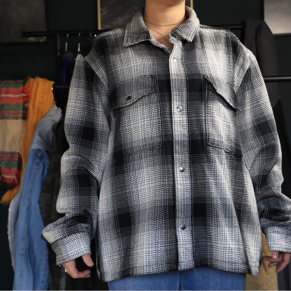 The North Face Black + White Checkered Shacket